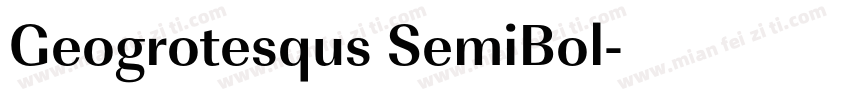 Geogrotesqus SemiBol字体转换